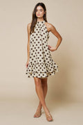 Polka Dot Mock Neck Dress