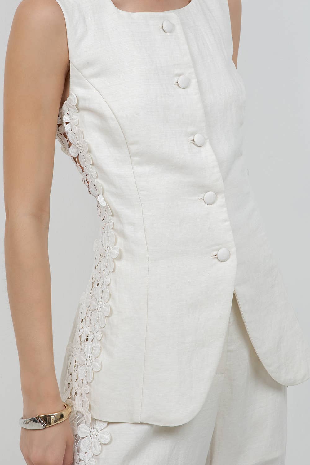 Hydrangea Eyelet Vest