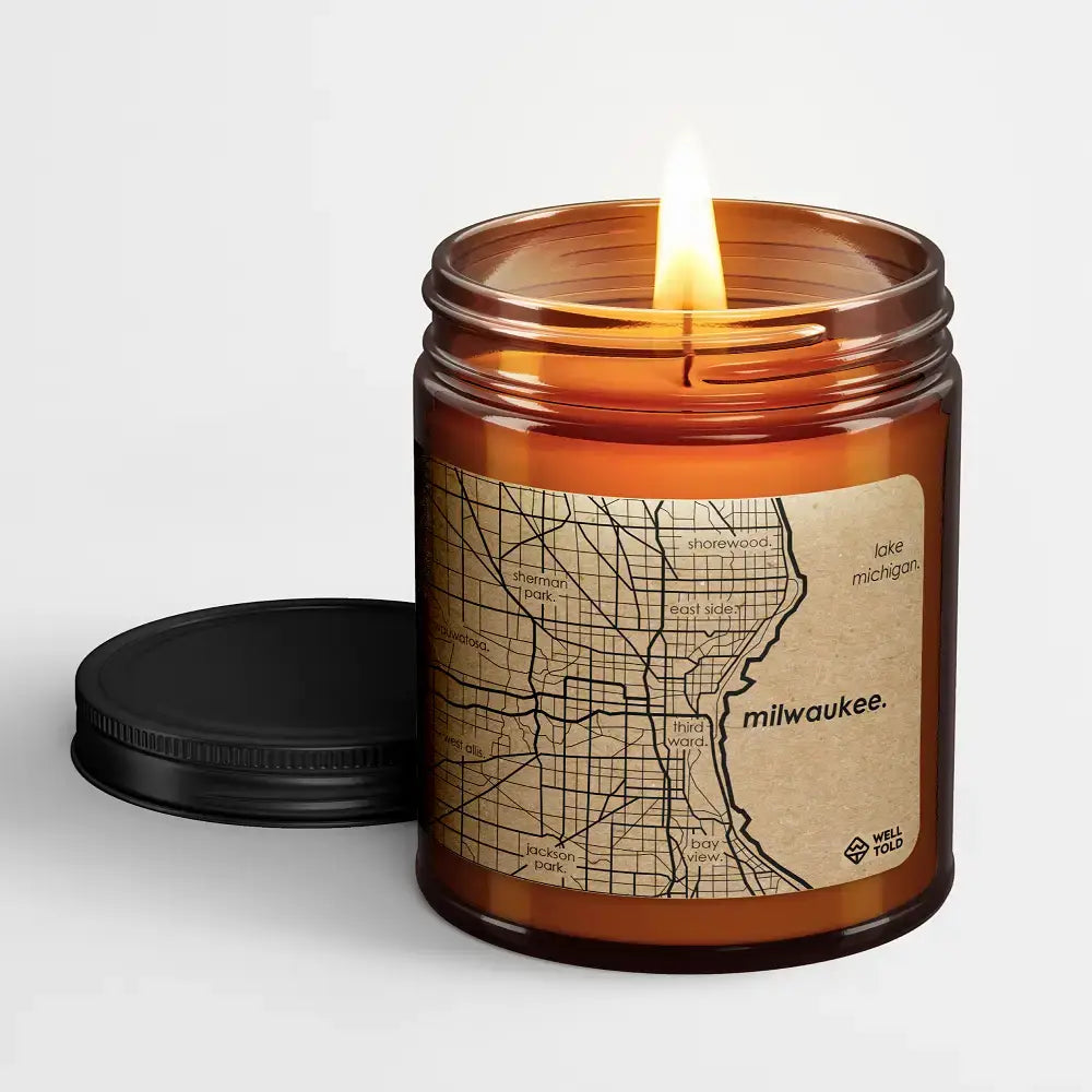 Hamptons Town Map-Soy Candle