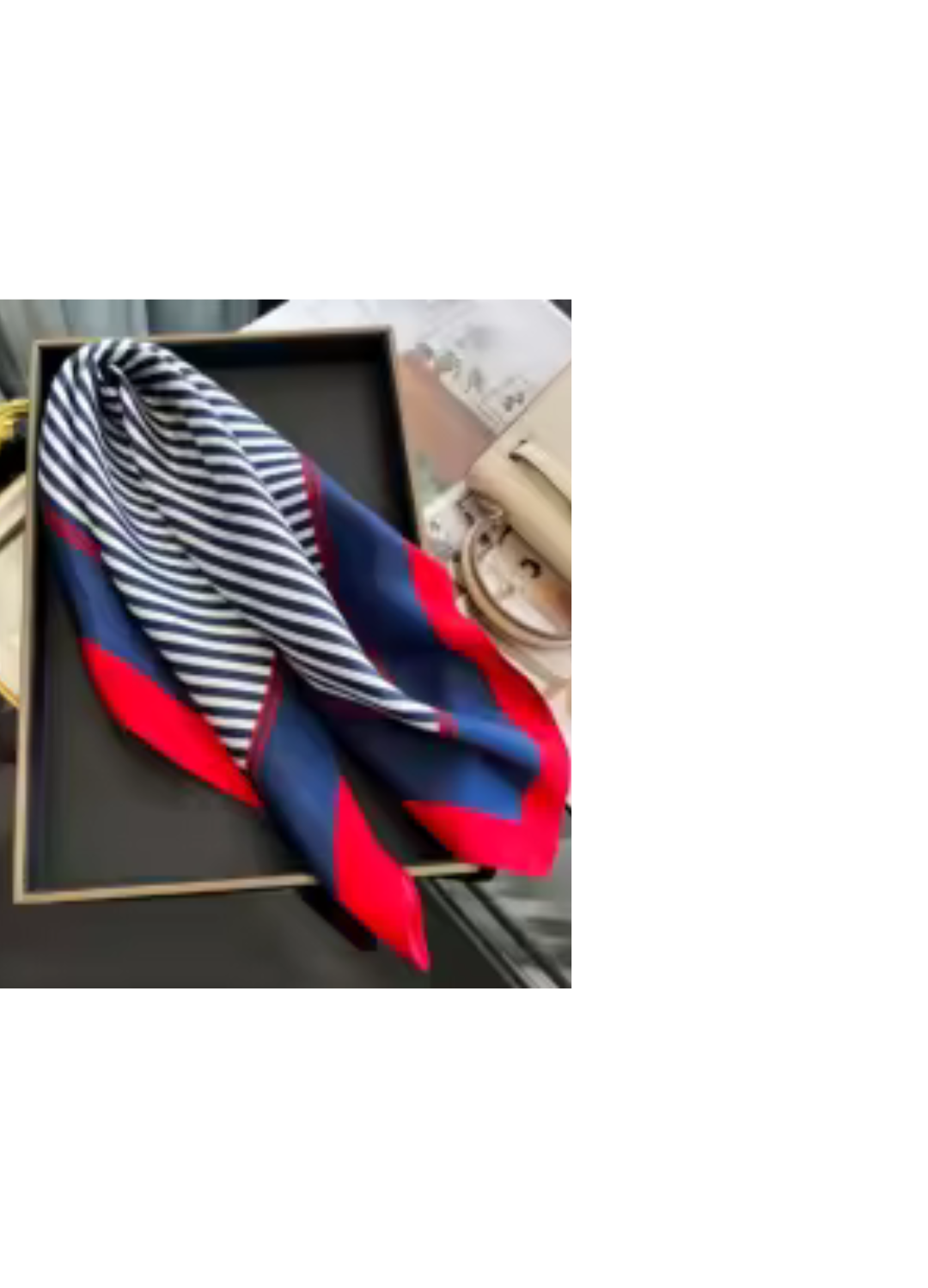 Navy and Red Nautical Scarf