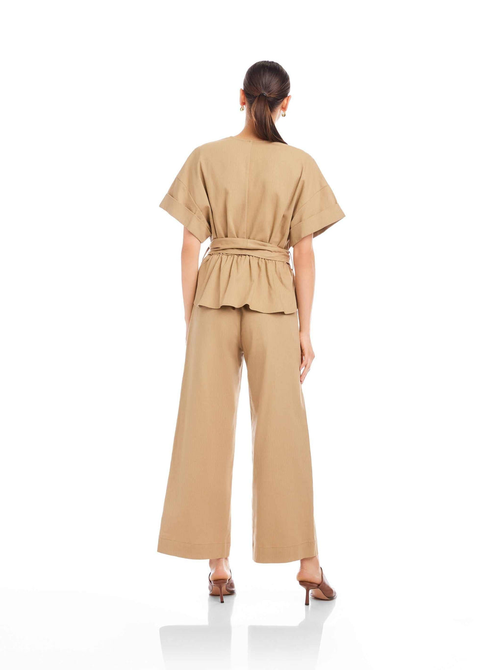 Kai Belted Button-Up Top