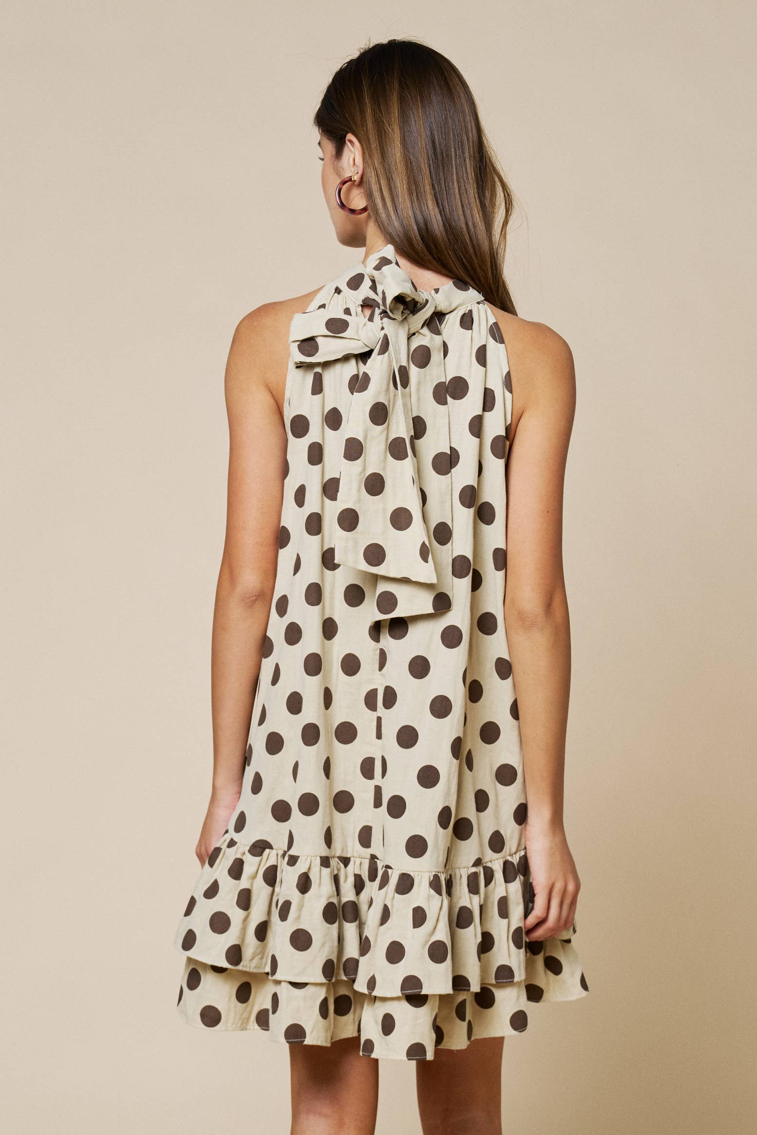 Polka Dot Mock Neck Dress