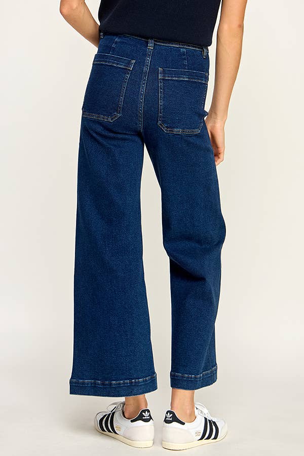 MID RISE WIDE LEG DENIM JEANS