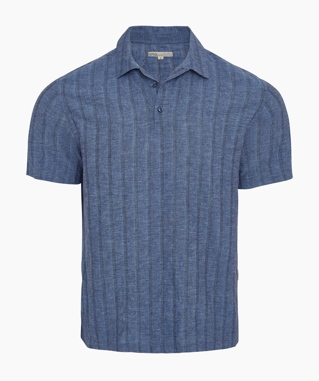 Linen Pop-over - NAVY MLT