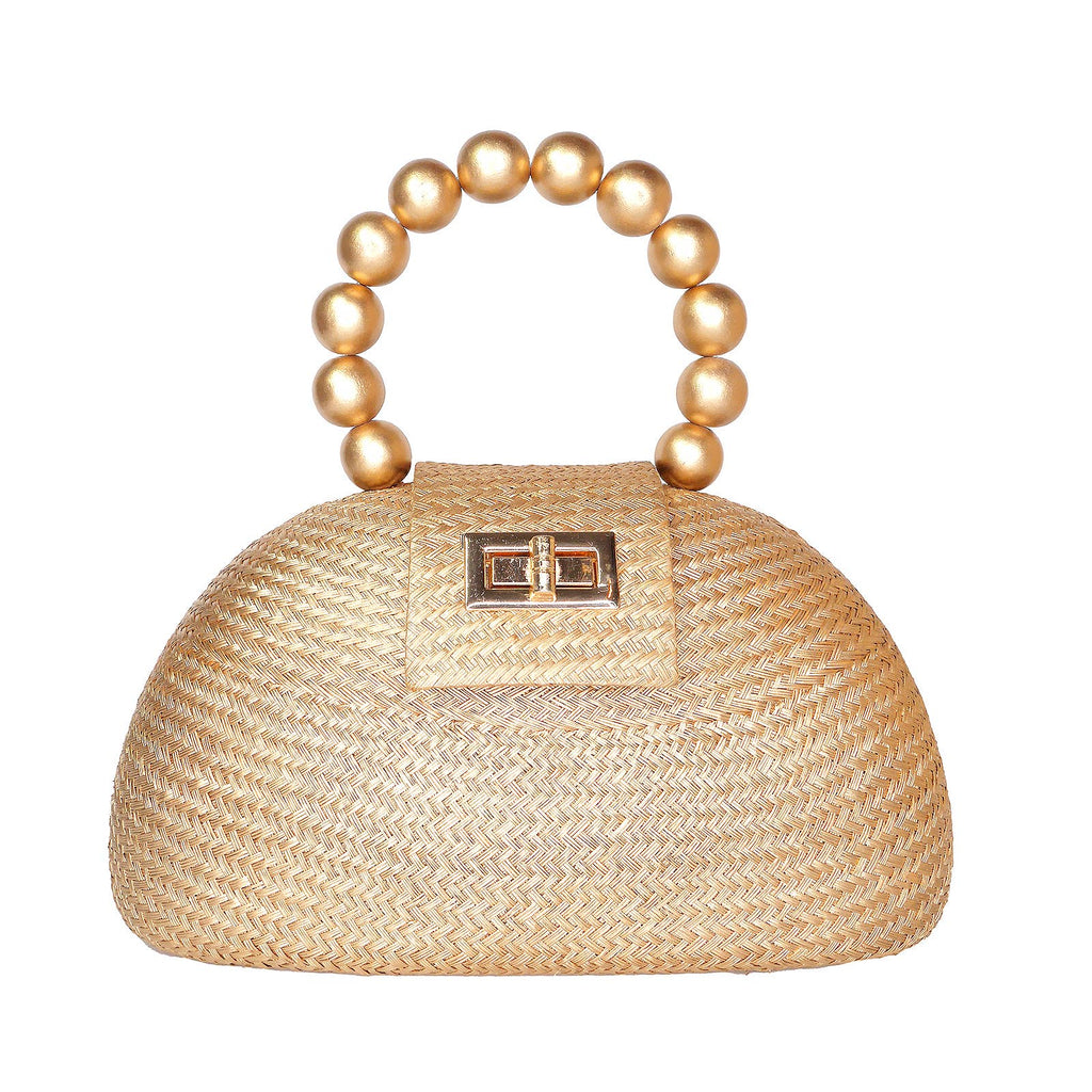 Semi Circle Gold Clutch