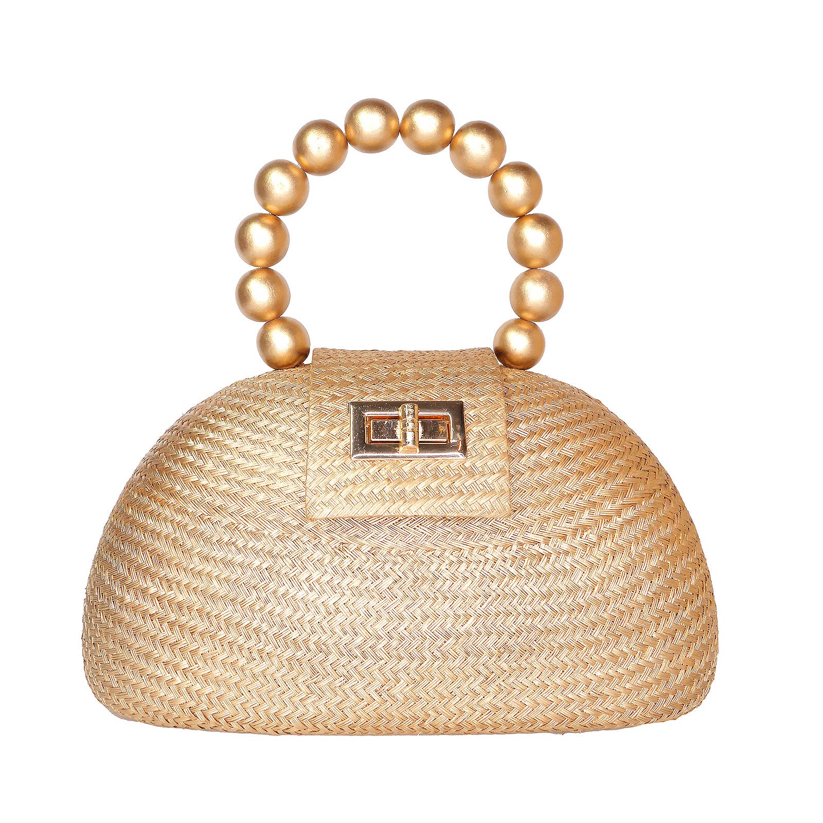 Semi Circle Gold Clutch