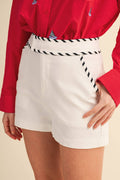SHORTS WITH WHIP STITCH TRIM