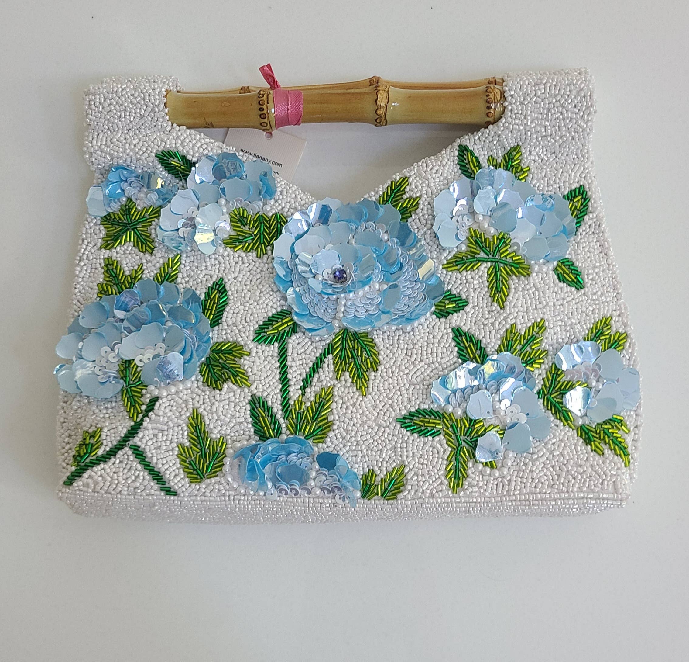 Lt Blue Hydrangea Purse