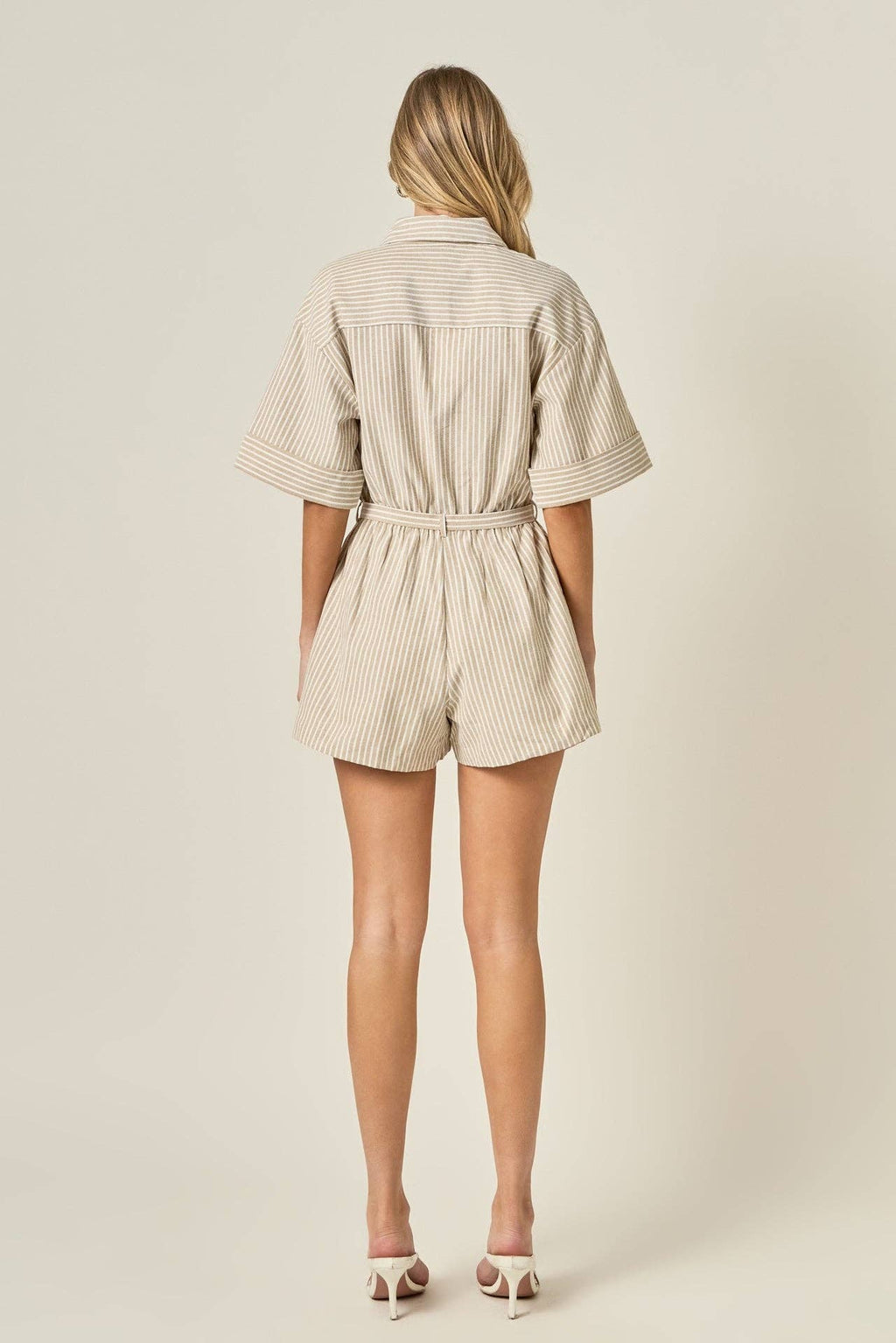 The Elise Oxford Romper